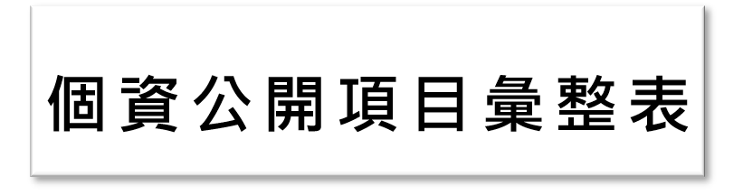 Link to 個資公開項目彙整表